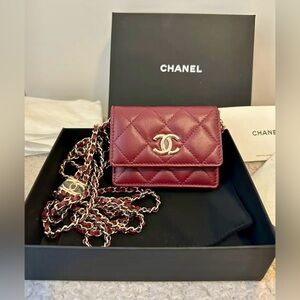 Chanel mini wallet on chain